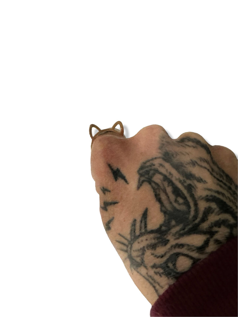 Rose Gold Dipped Cat Ear Ring SIZE 8 Only