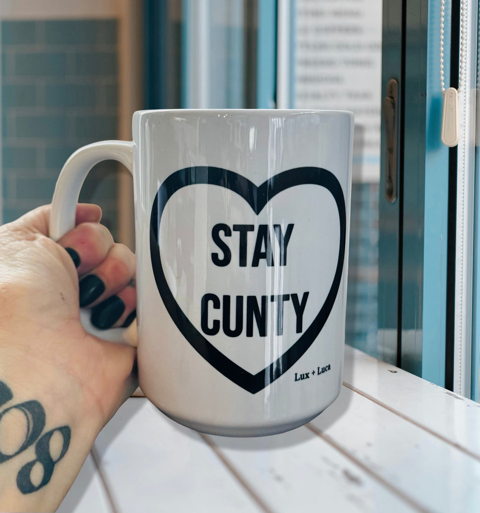 Stay Cunty 15oz Heart Mug