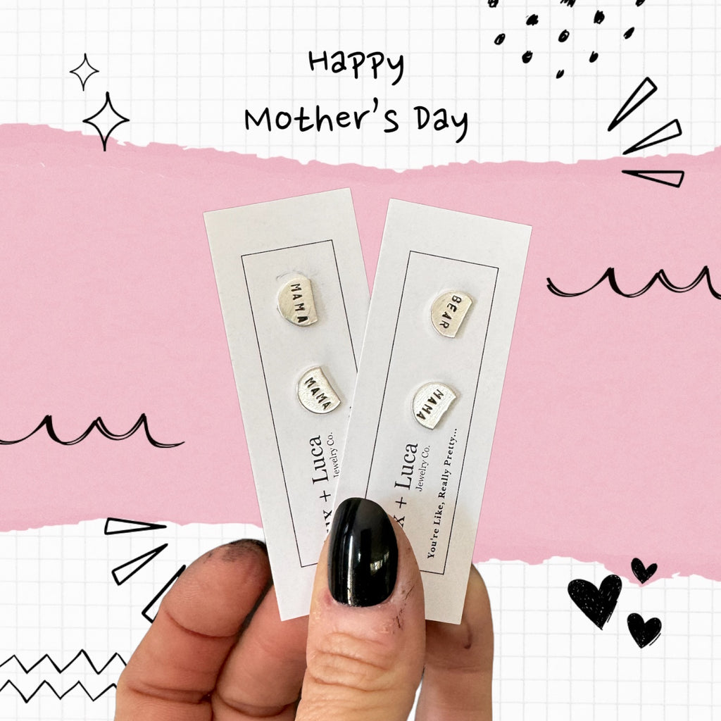 Mother’s Day Sterling Stud Earrings