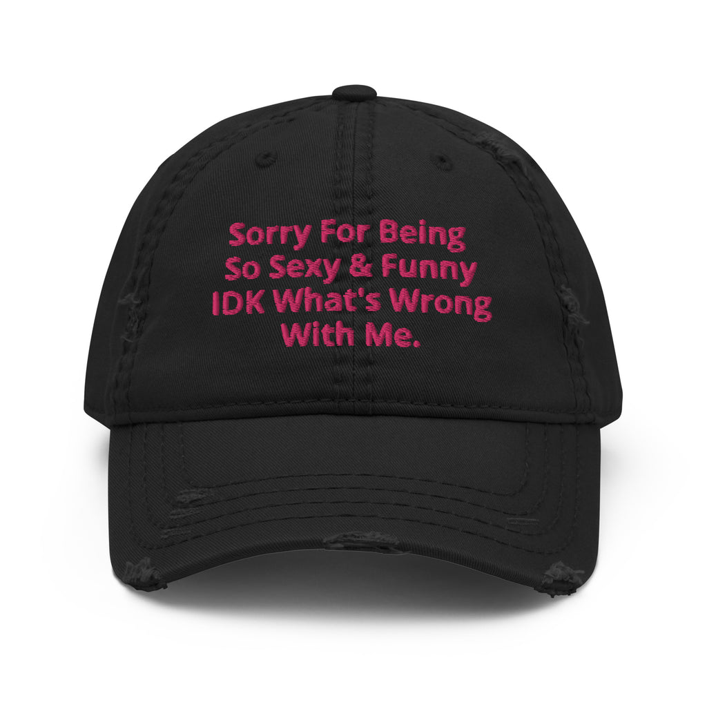 Sorry For Being So Smart Distressed Dad Hat