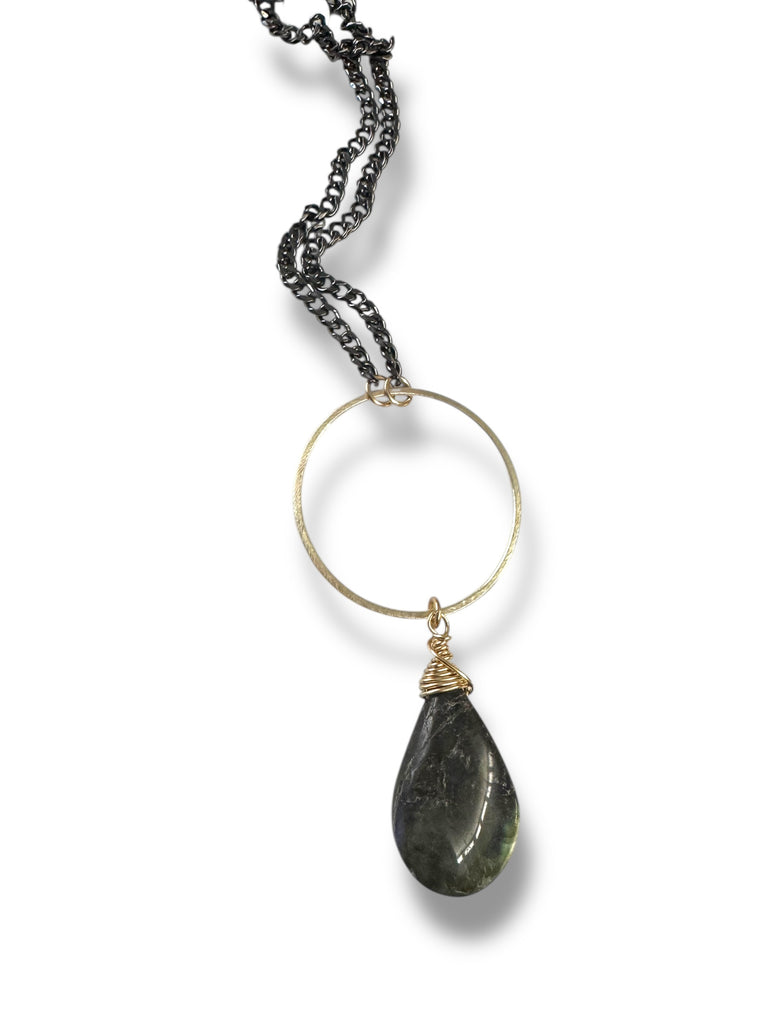 Georgette Labradorite Drop Necklace