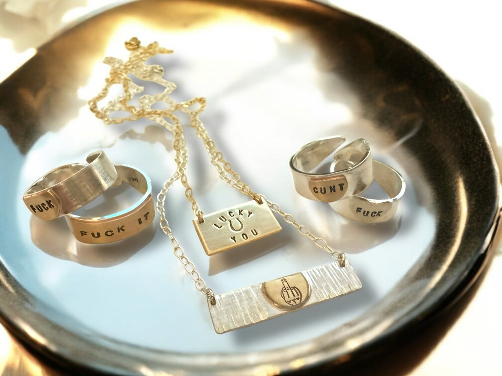 Mixed Metal Bar Necklace