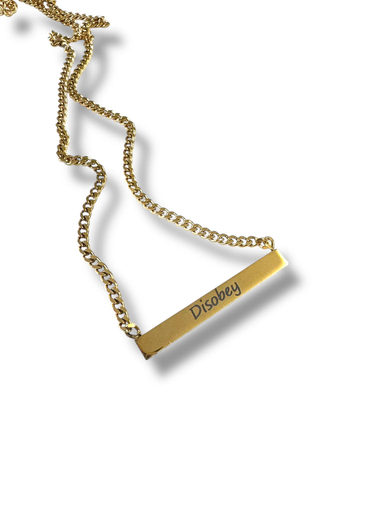 Disobey Bar Necklace