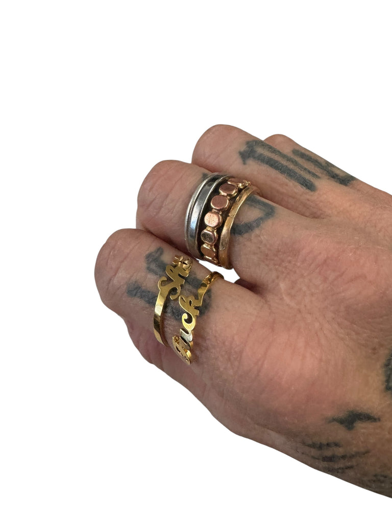 Shit Fuck Wrap Adjustable Ring