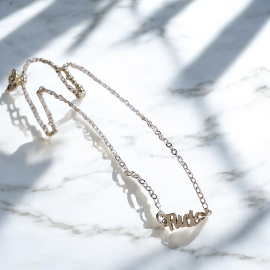 Teeny tiny fuck necklace