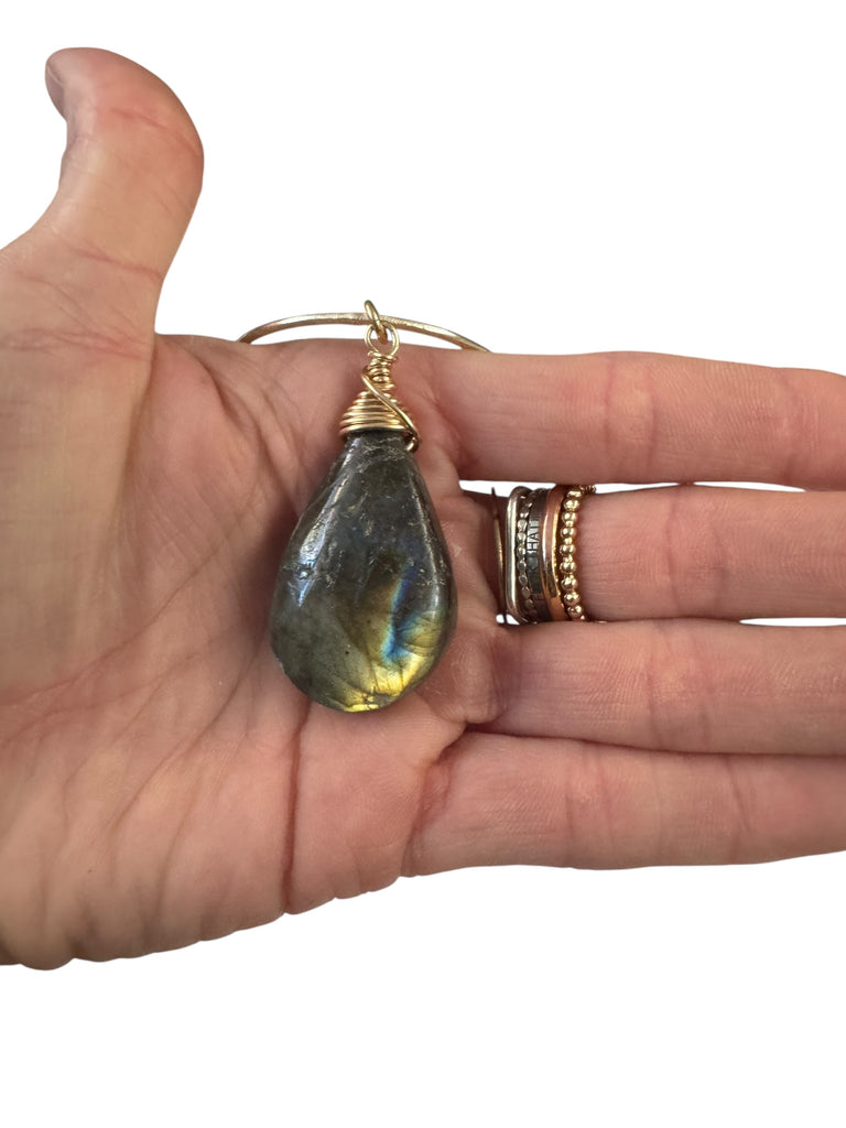 Georgette Labradorite Drop Necklace