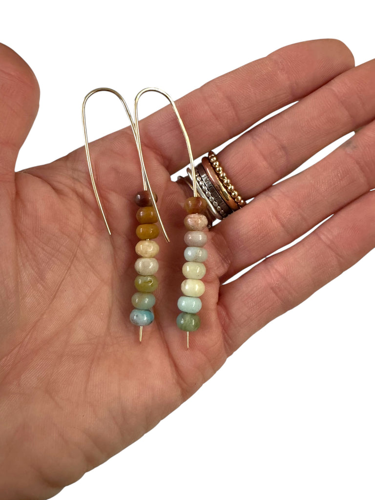 Large Brazil Stick Earrings