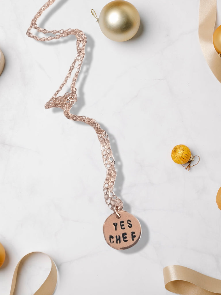 “Yes, Chef” Circle Charm Necklace