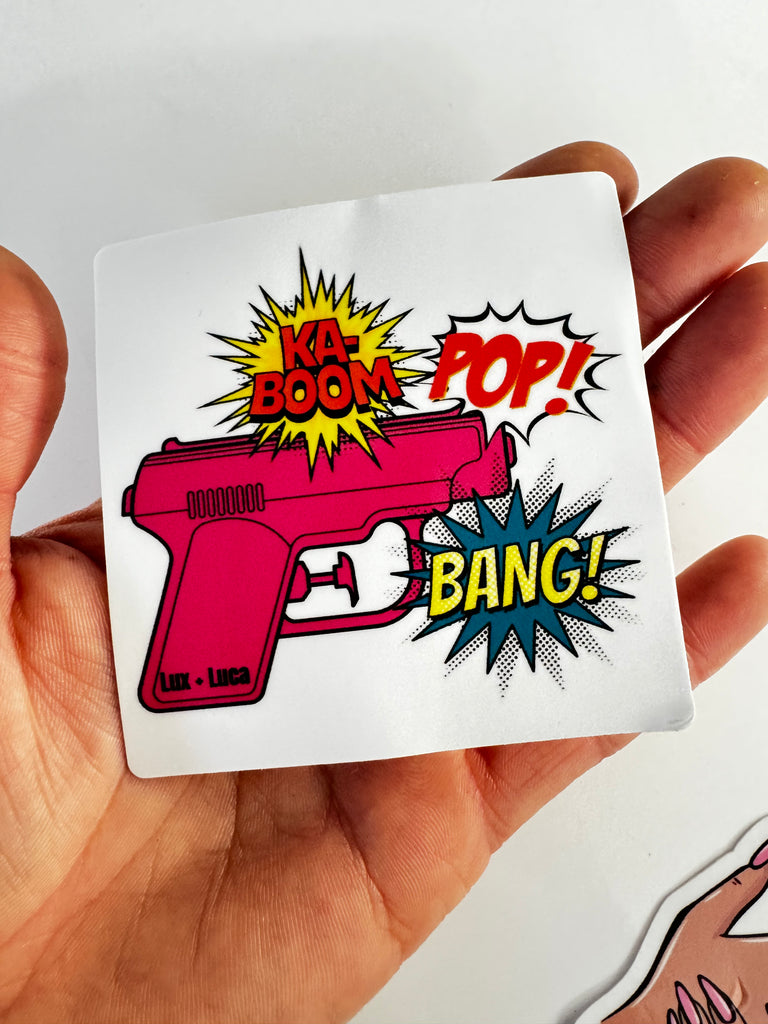 Bang Pop Gun Sticker