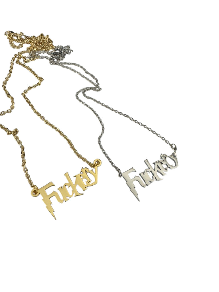 Fuckery Heavy Duty Nameplate Necklace