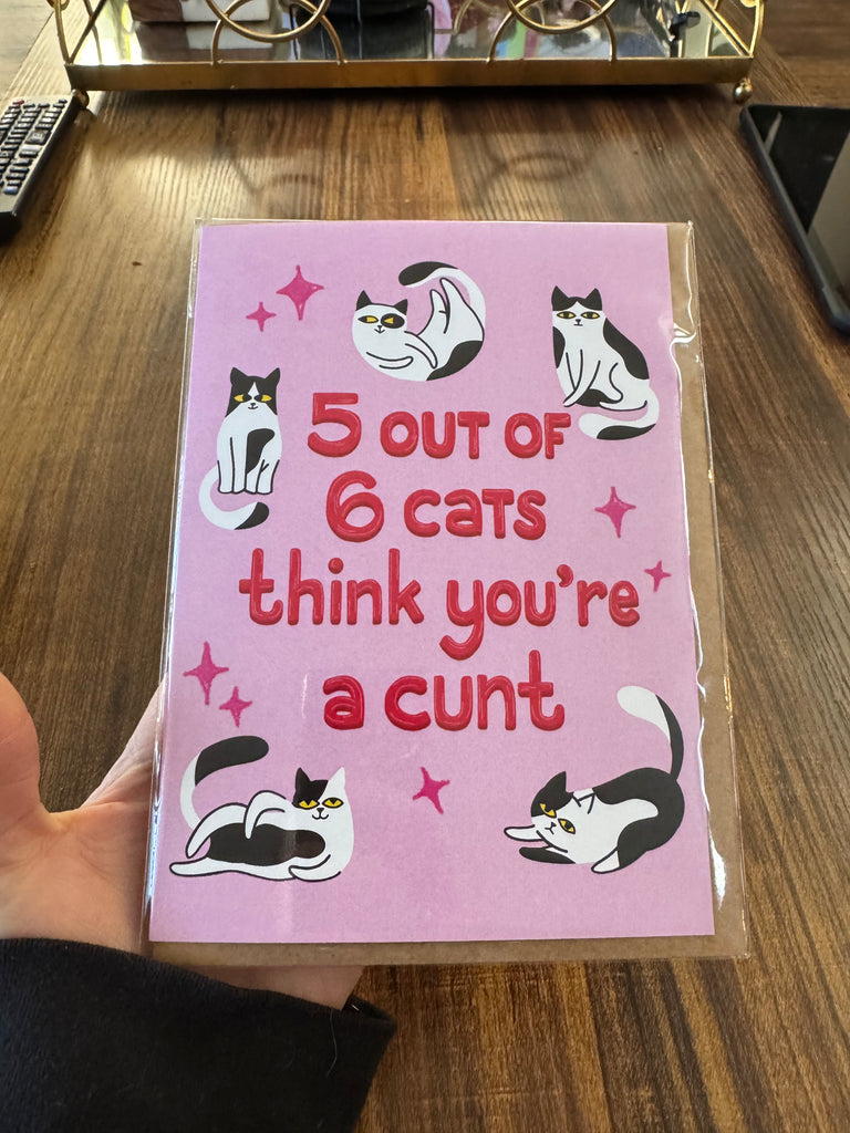 Cat Cunt Greeting Card