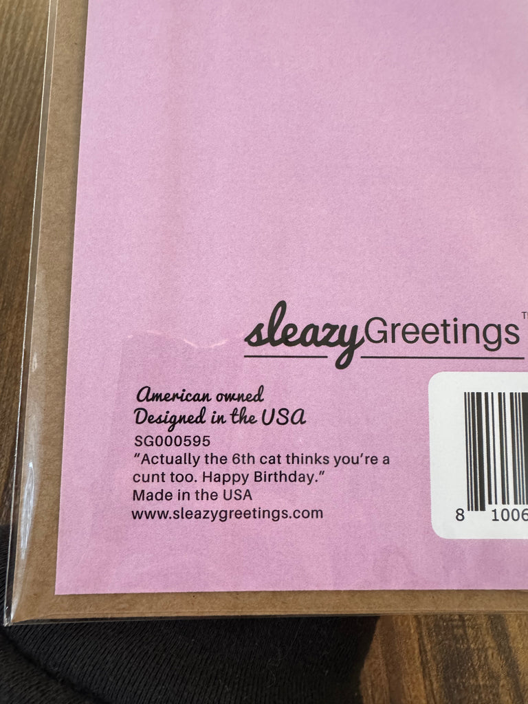 Cat Cunt Greeting Card