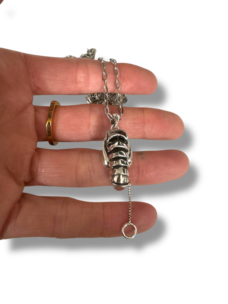 Sterling Silver Interactive Penis Necklace