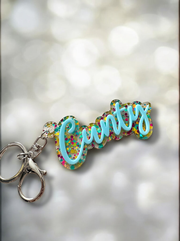 Cunty Glitter Keychain