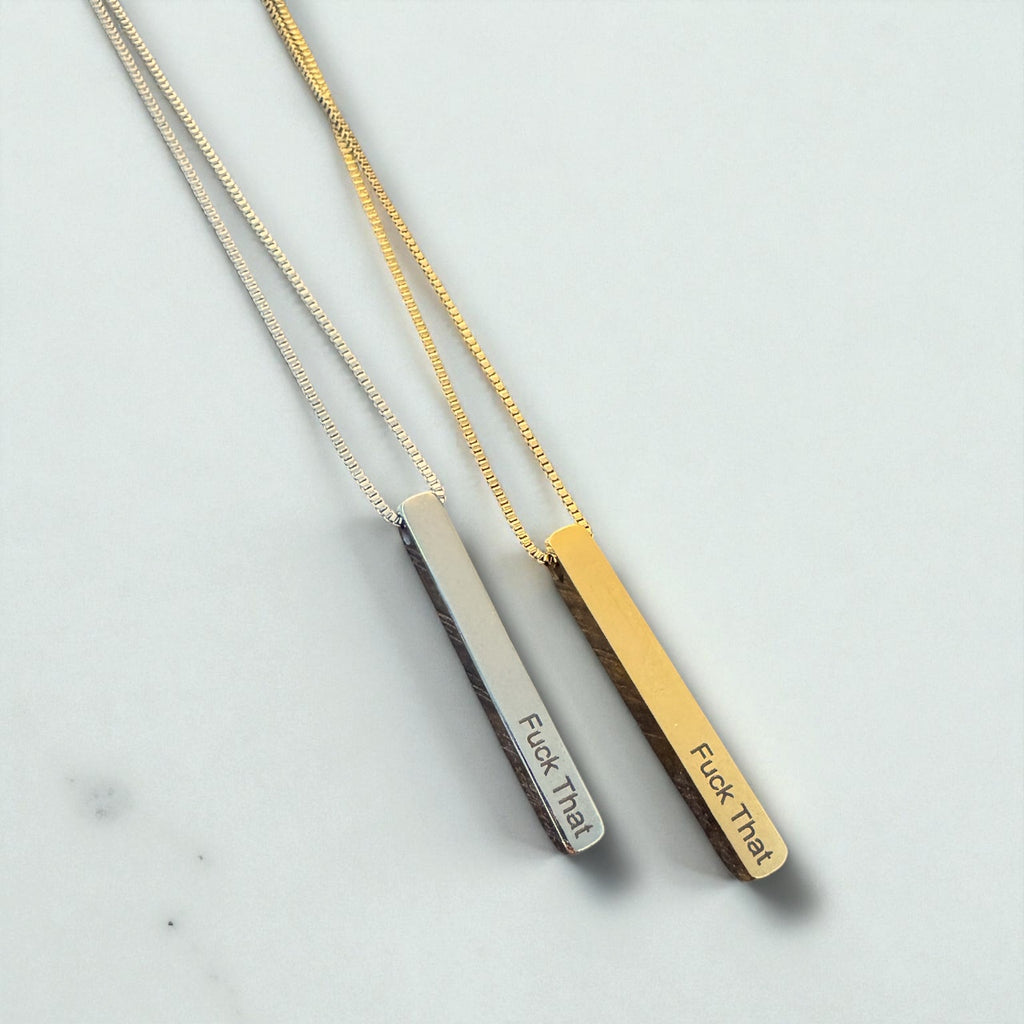 All The Fucks Four Sided Necklace