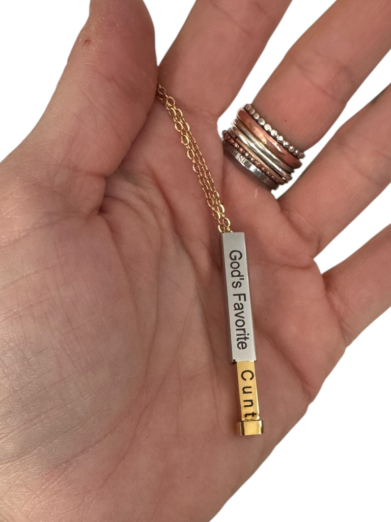 God’s Favorite Cunt Pull Out Necklace