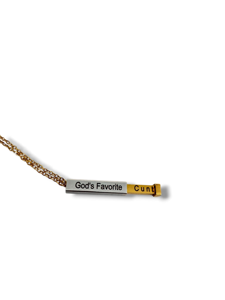 God’s Favorite Cunt Pull Out Necklace
