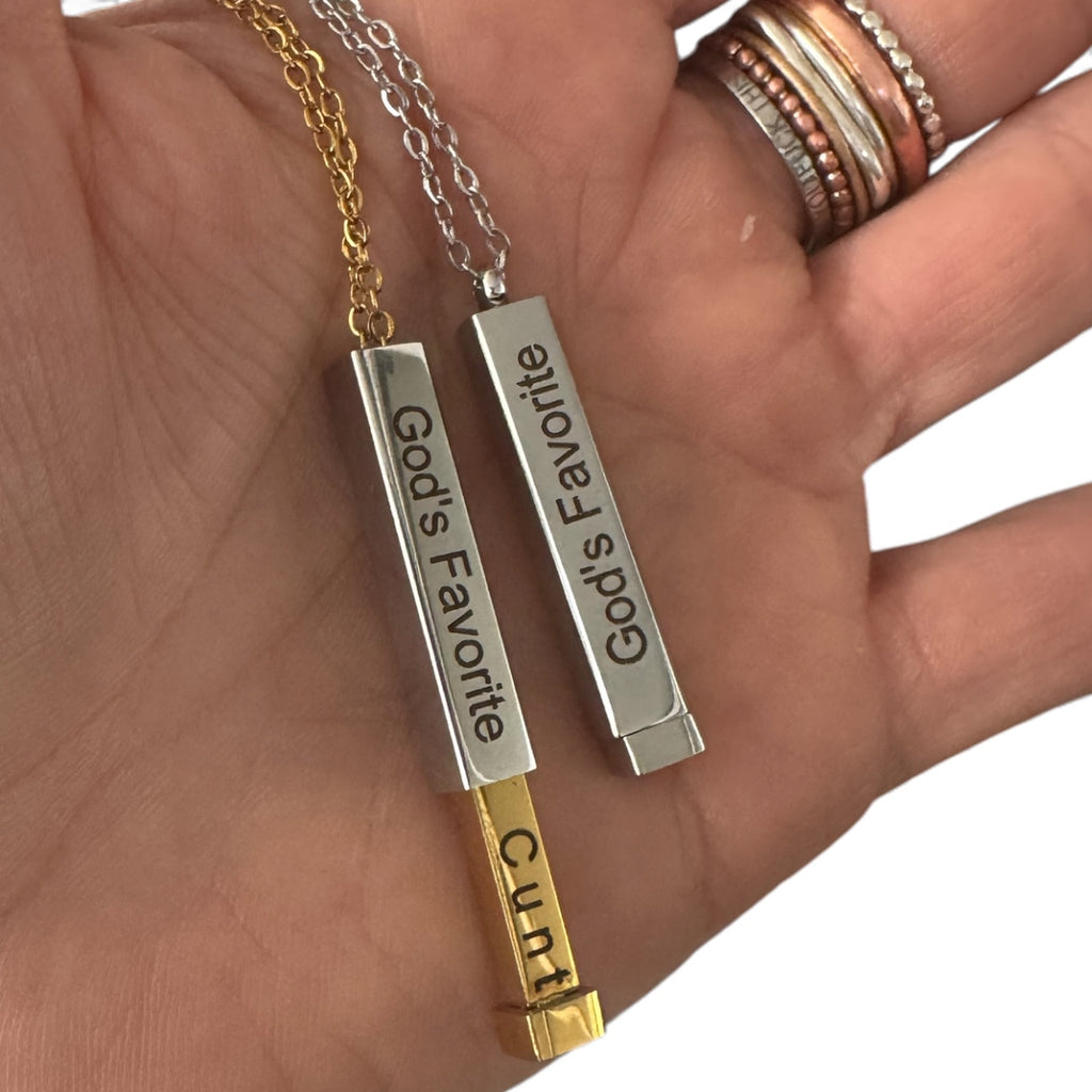 God’s Favorite Cunt Pull Out Necklace
