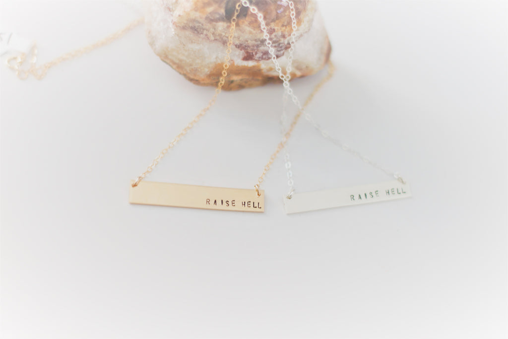 Raise Hell Bar Necklace