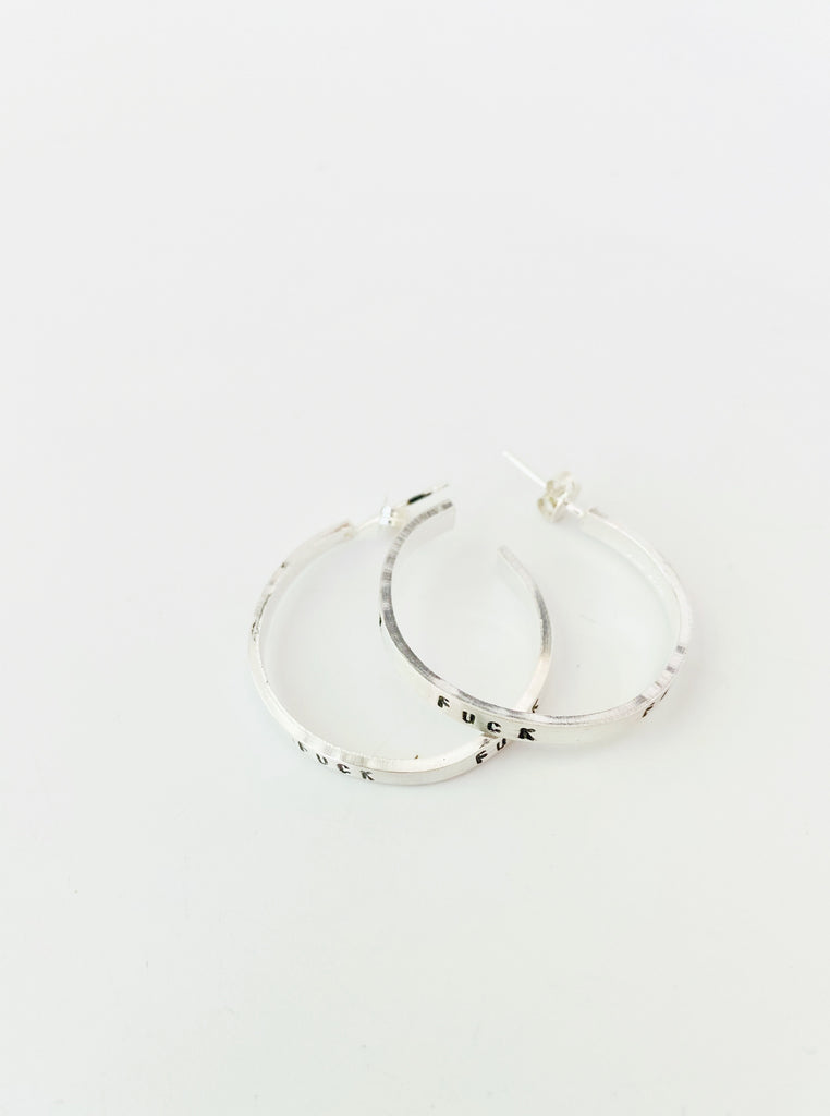 Word Hoop Earrings