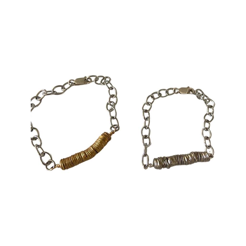 Metal Heishi Bracelets