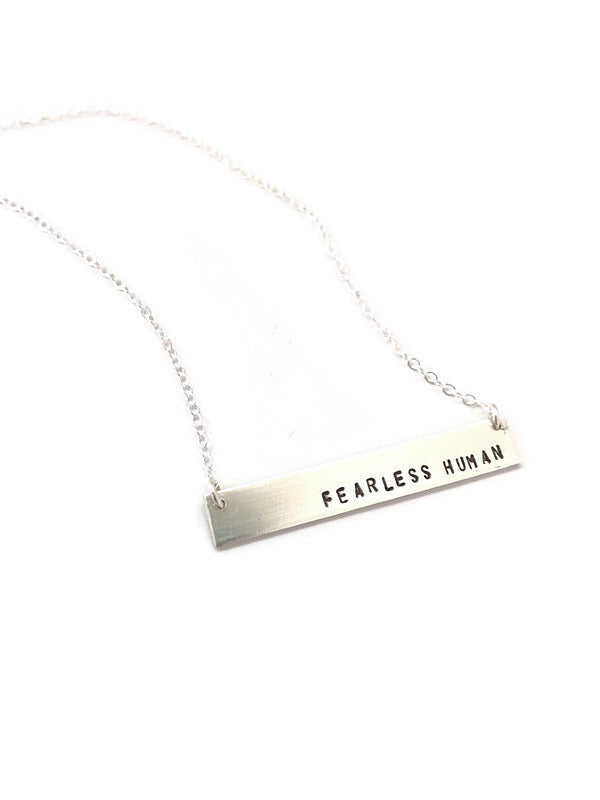 Fearless Human Bar Necklace