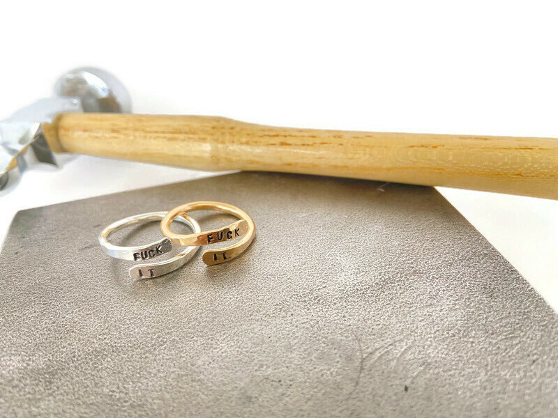 wrap ring with hammer on stamping block