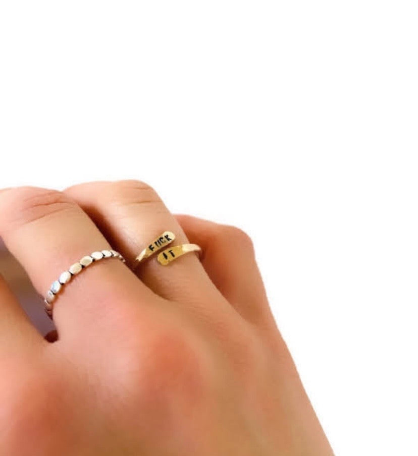 lifestyle photo shoot of  finger stacking rings