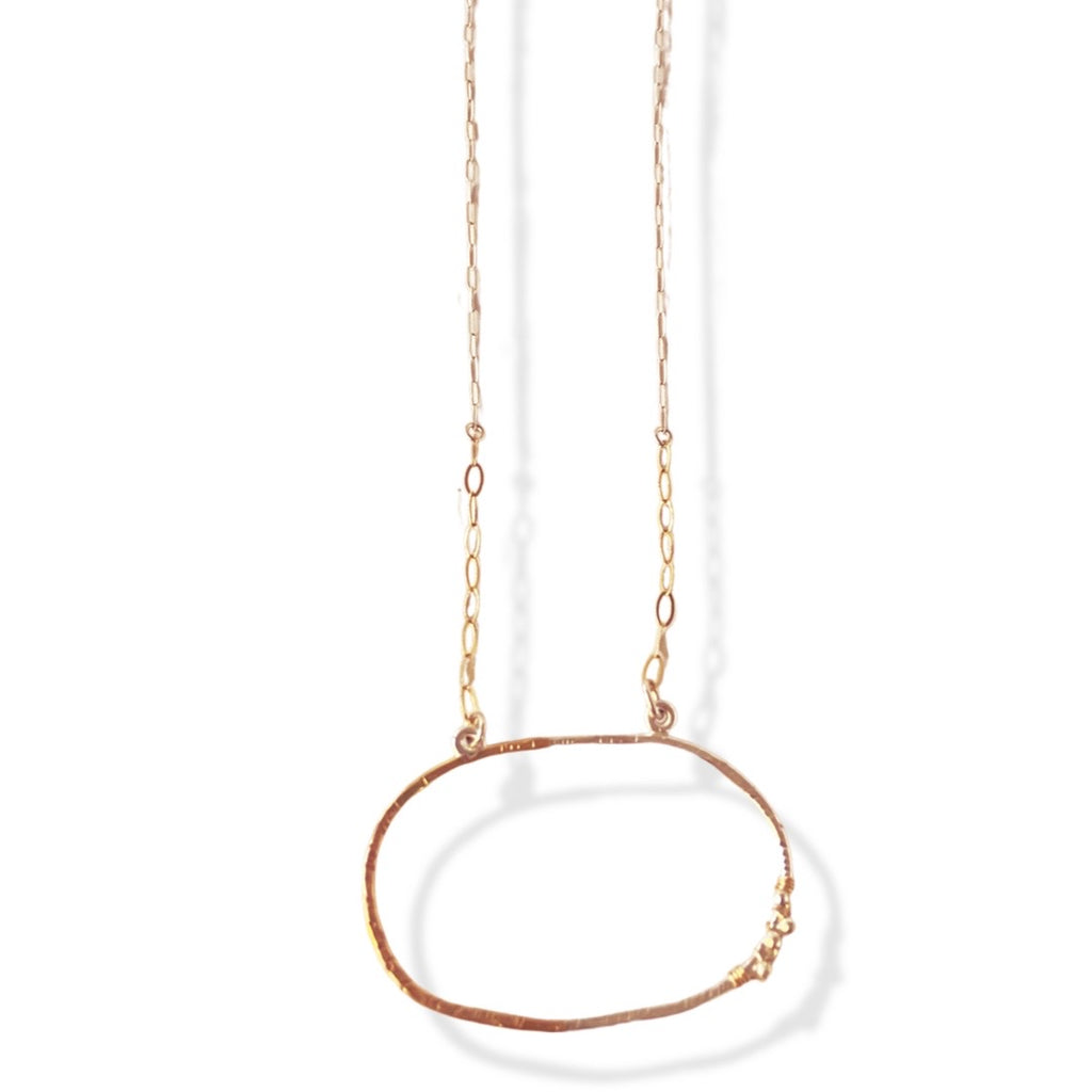 Betty Mixed Metal Oval Necklace