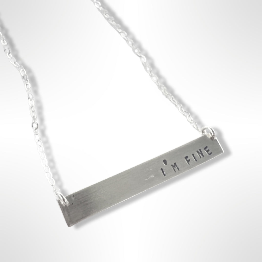 I’m Fine Bar Necklace