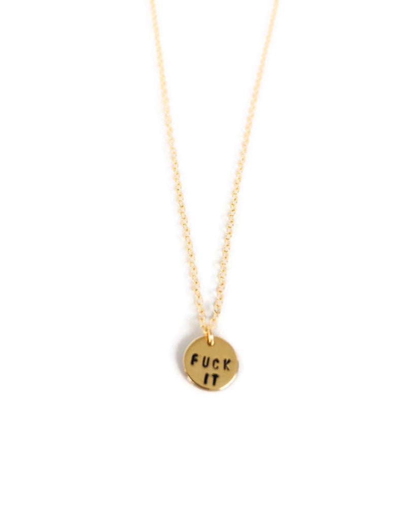 Fuck It Circle Charm Necklace