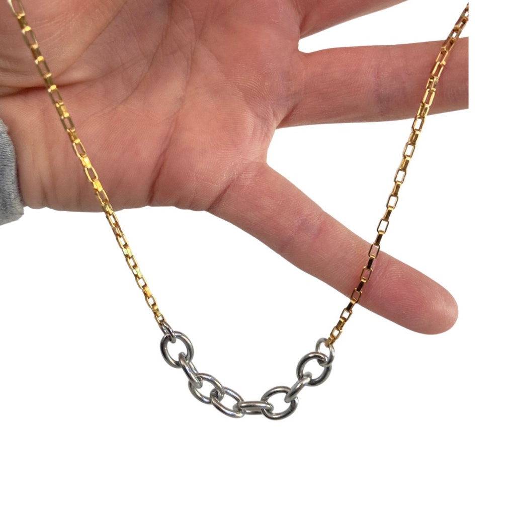 Stainless Steel Duke Mixed Metal Chain Necklace